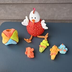 Curious George Plush Stuffed Monkey w Balls Toy Network Red Shirt Original Tag